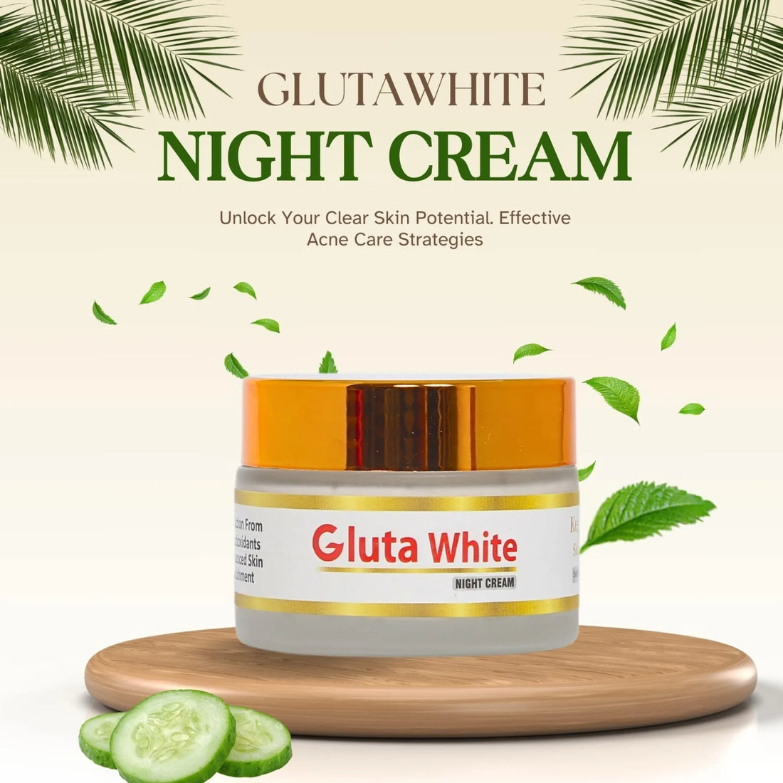 Gluta White Day & Night Cream | Whitening | Anti-Aging | 50g