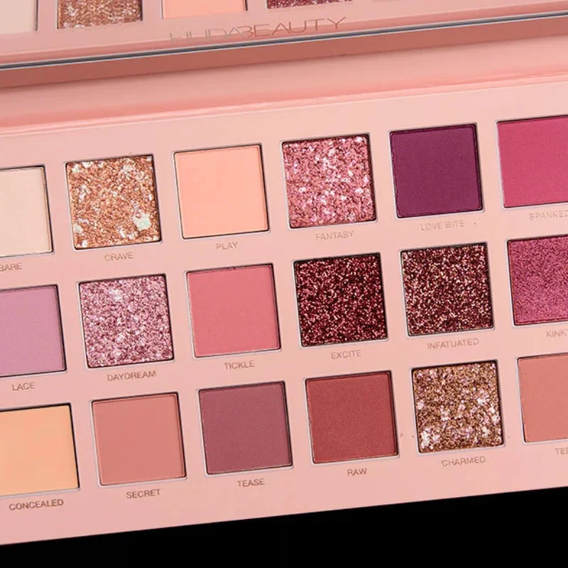 18 Colors Nude Eyeshadow Palette | Matte & Shimmer Pigmented Shades | Long-Lasting Eye Makeup