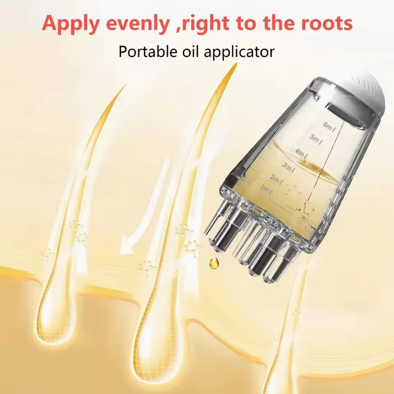 2-in-1 Scalp Root Hair Oil Applicator Comb | Precision Oil Massage Tool for Hair Growth & Scalp Care