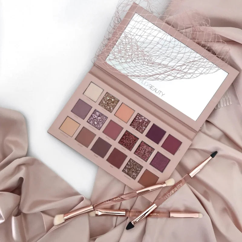 18 Colors Nude Eyeshadow Palette | Matte & Shimmer Pigmented Shades | Long-Lasting Eye Makeup