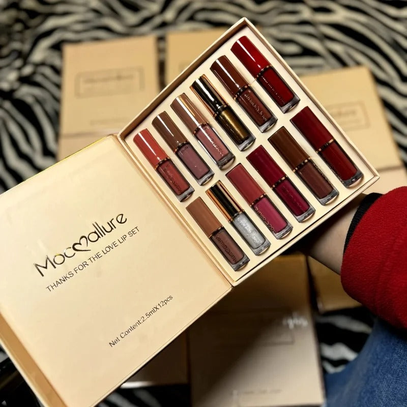 New Mocmallure 12 Colors Matte Liquid Lipstick Set