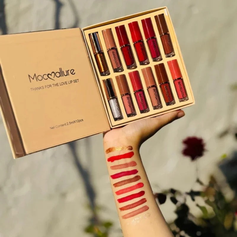New Mocmallure 12 Colors Matte Liquid Lipstick Set