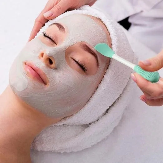Double-Ended Silicone Face Mask & Cleansing Brush | Soft, Reusable Skin Care Applicator Tool (Pack of 2)